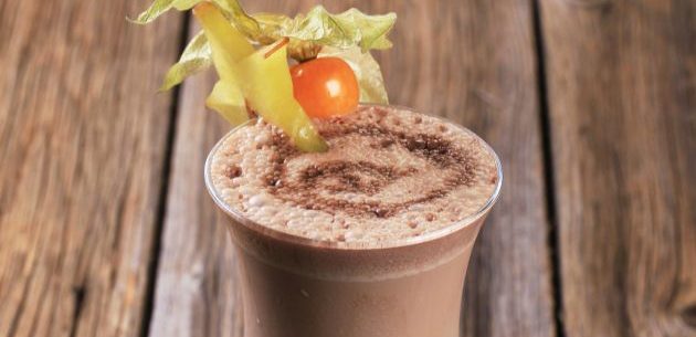 Batida de chocolate e menta