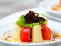 Salada de palmito e queijo parmesão