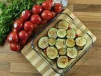 Abobrinha sauté e tomates