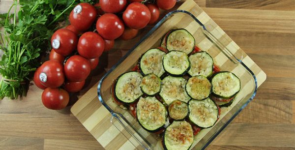 Abobrinha sauté e tomates